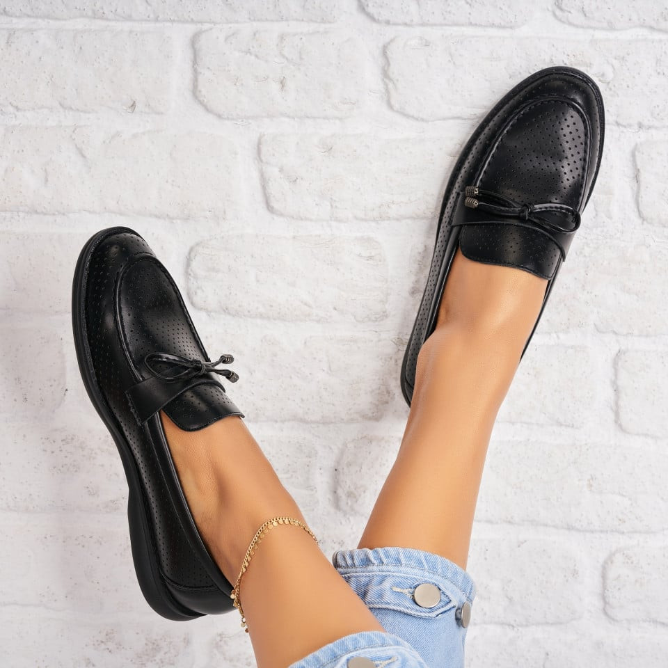 Γυναικεία Casual Παπούτσια Οικολογικό Δέρμα Μαύρο Mayalee A1714