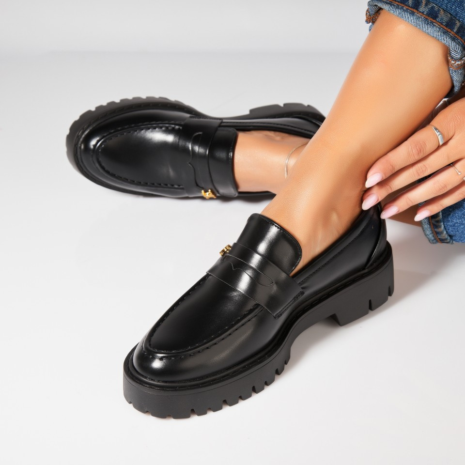 Γυναικεία Casual Παπούτσια Οικολογικό Δέρμα Μαύρο Neila A7229