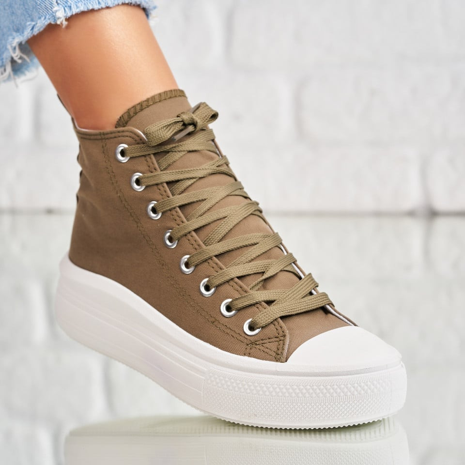 Γυναικεία sneakers Ύφασμα Πράσινο Tazanna A1962