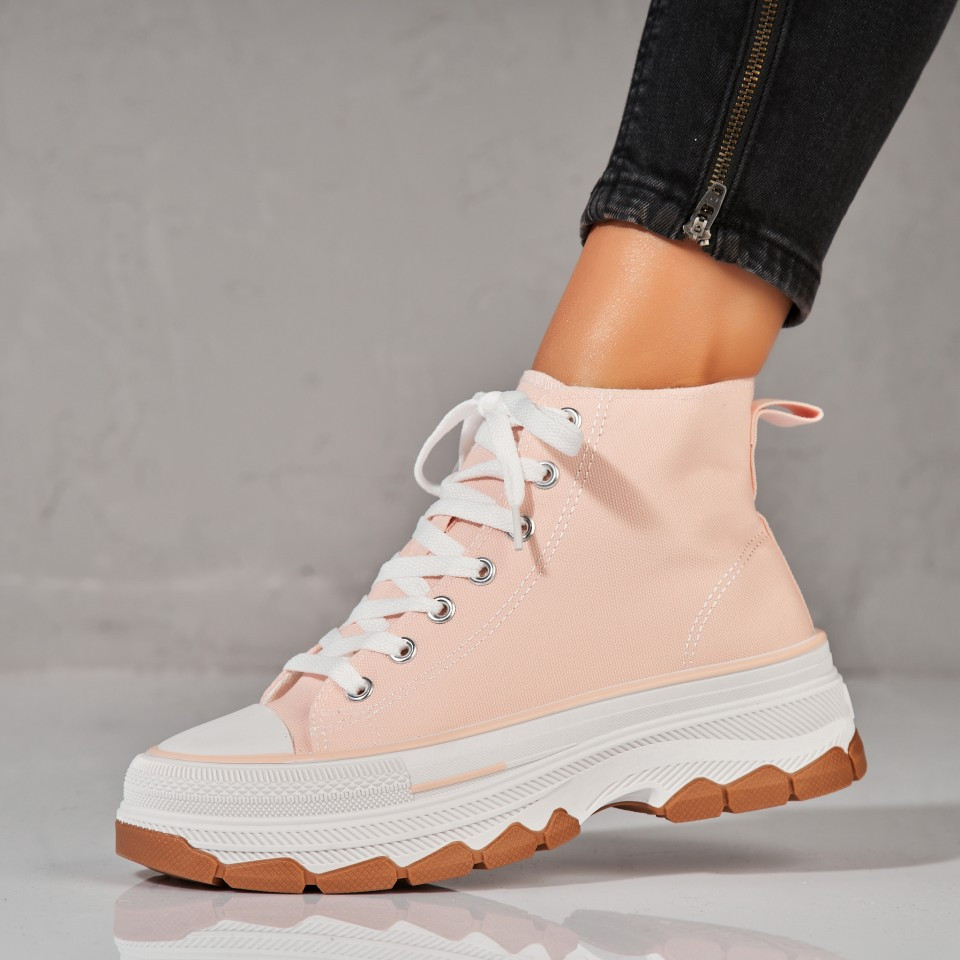Γυναικεία sneakers Ύφασμα Ροζ Tessi
