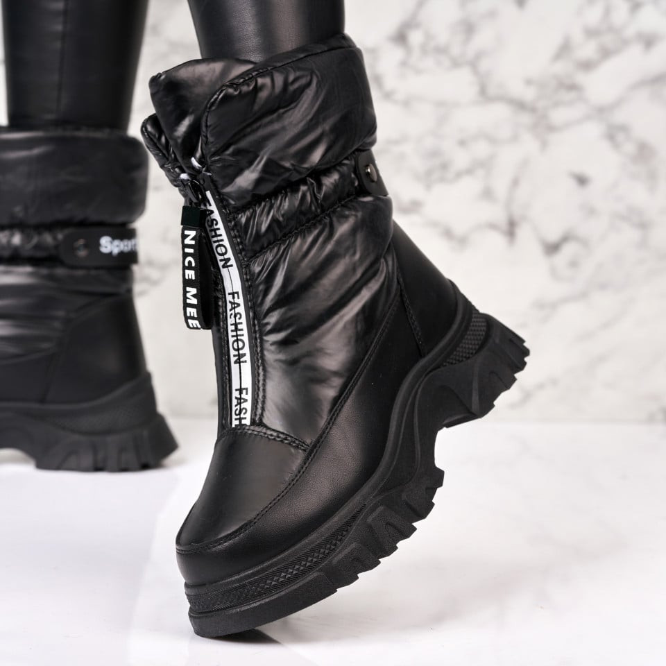 Γυναικείες Μπότες με γούνα Αδιάβροχο Μαύρο Rayelle A2761