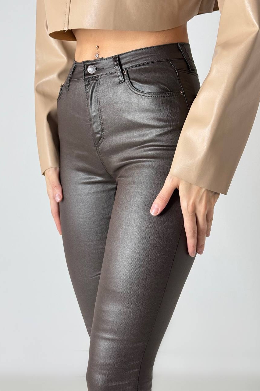 Γυναικείο τζιν Skinny Fit Καφέ Rosalia