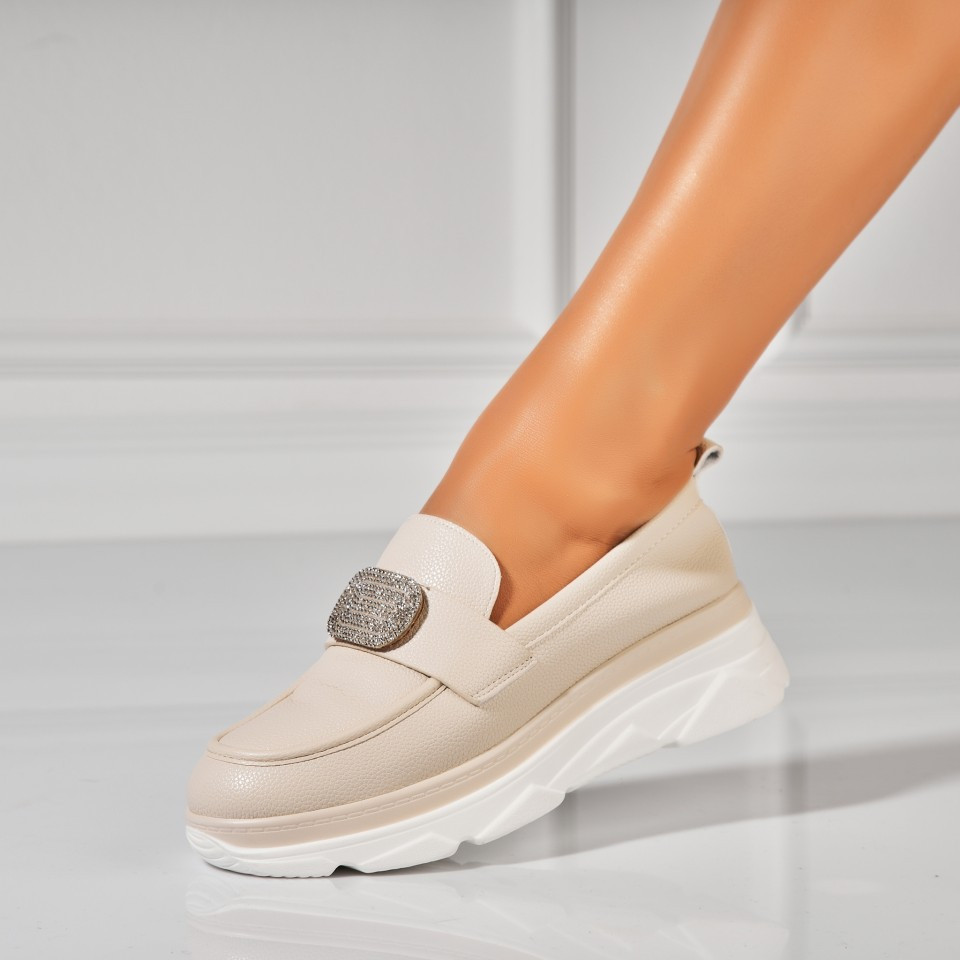 Γυναικεία Casual Παπούτσια Οικολογικό Δέρμα Μπεζ Alayah