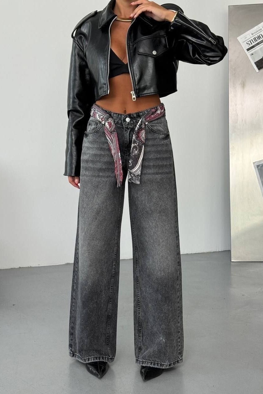Γυναικείο τζιν Oversize Μαύρο Beatris