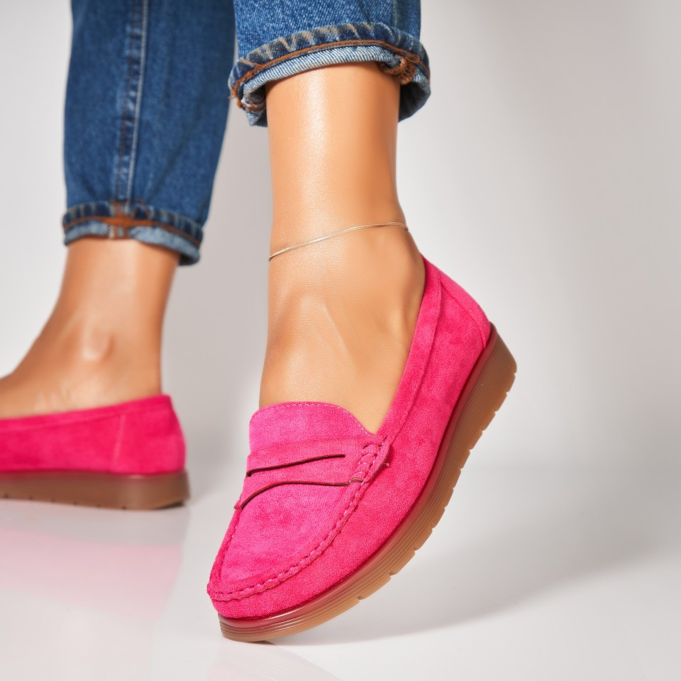 Γυναικεία Casual Παπούτσια Οικολογικό Γυρισμένο Δέρμα Φούξια Lulia A7262