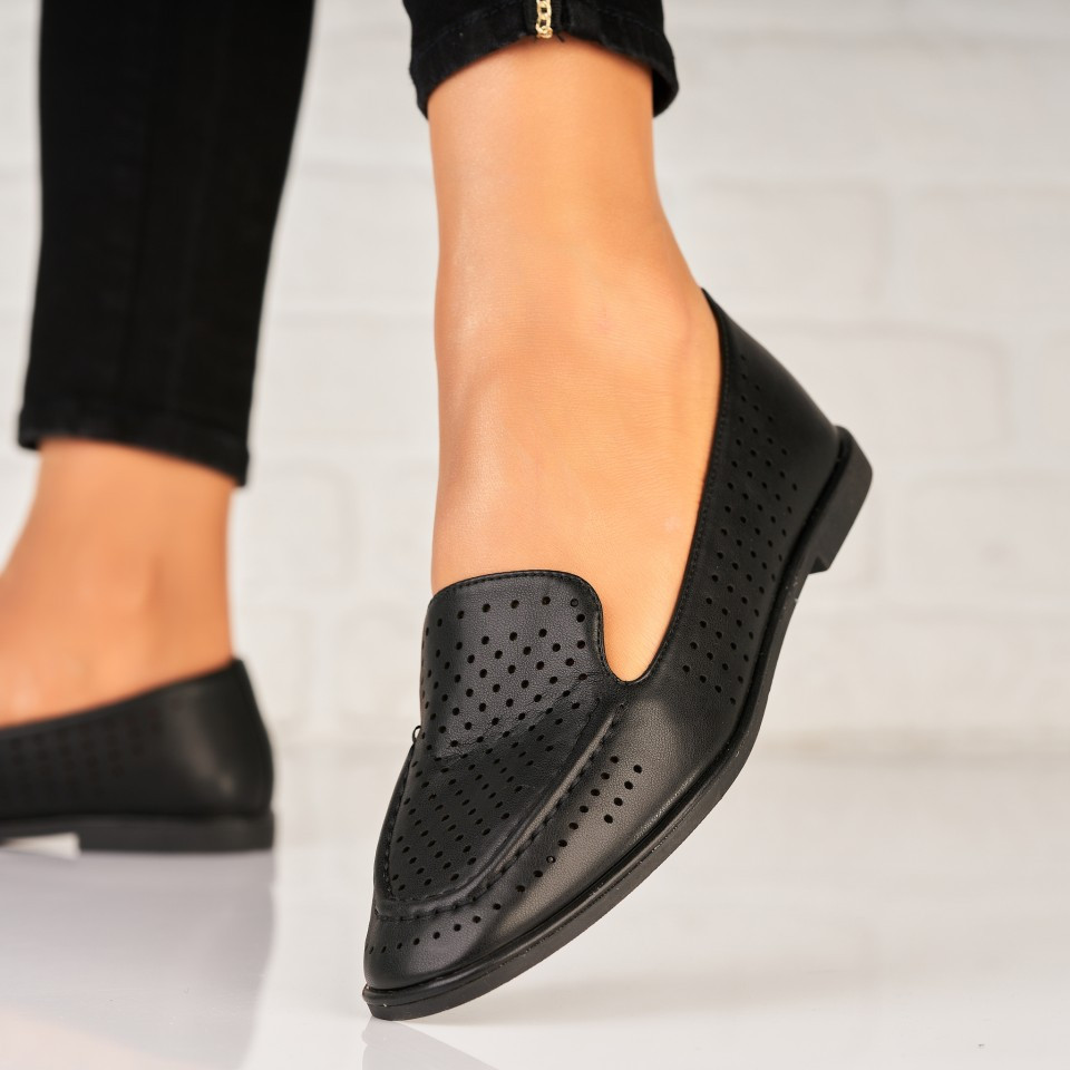 Γυναικεία Casual Παπούτσια Οικολογικό Δέρμα Μαύρο Alarra A5790