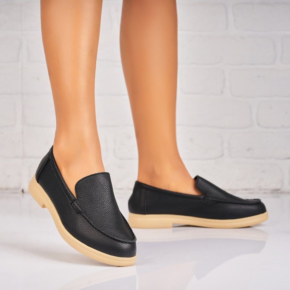 Γυναικεία Casual Παπούτσια Οικολογικό Δέρμα Μαύρο Taylen A4262