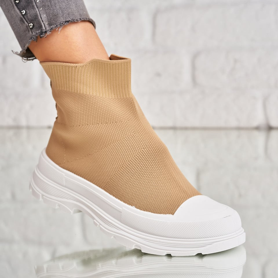 Γυναικεία sneakers Ύφασμα Χάκι Elsha A1857