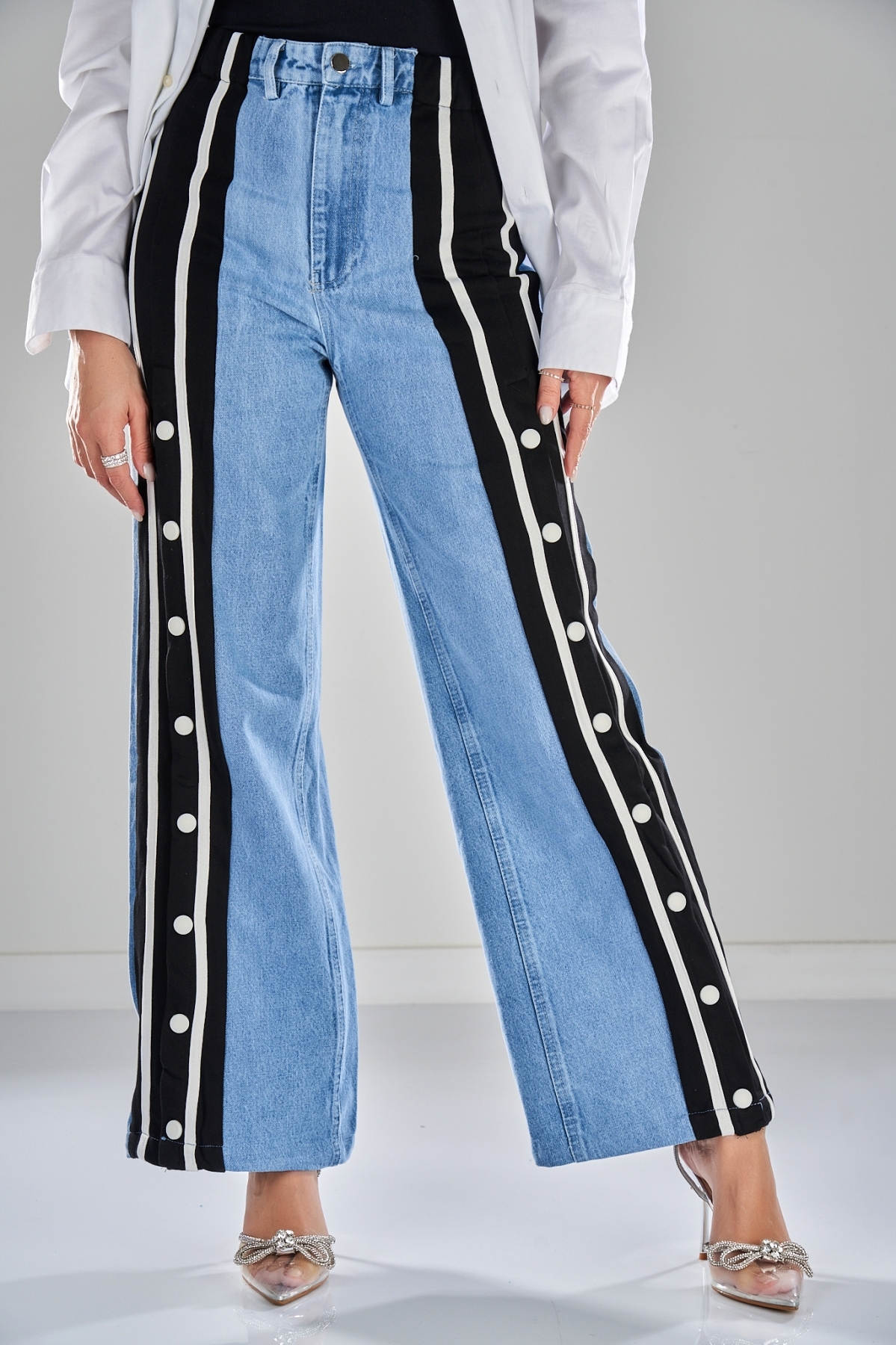 Γυναικείο τζιν Oversize Μαύρο Alesa