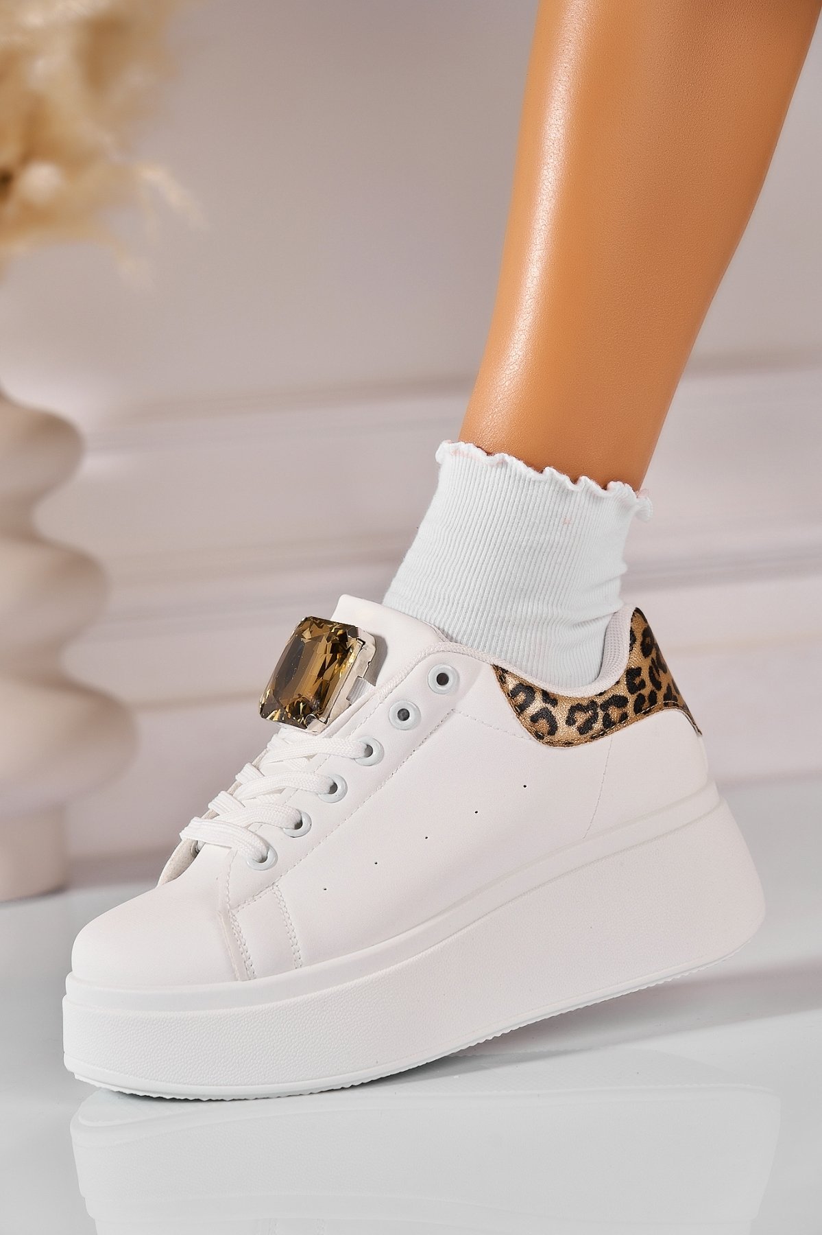 Γυναικεία Αθλητικά Οικολογικό Δέρμα Animal Print Kelanie