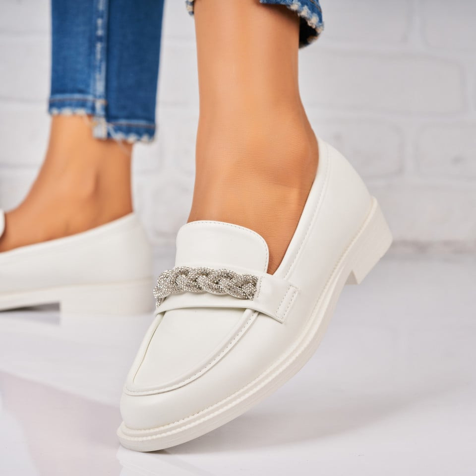 Γυναικεία Casual Παπούτσια Οικολογικό Δέρμα Άσπρο Landree A3821