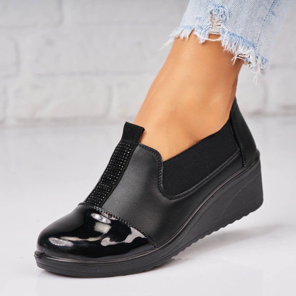 Γυναικεία Casual Παπούτσια Οικολογικό Δέρμα Μαύρο Ekum A3577