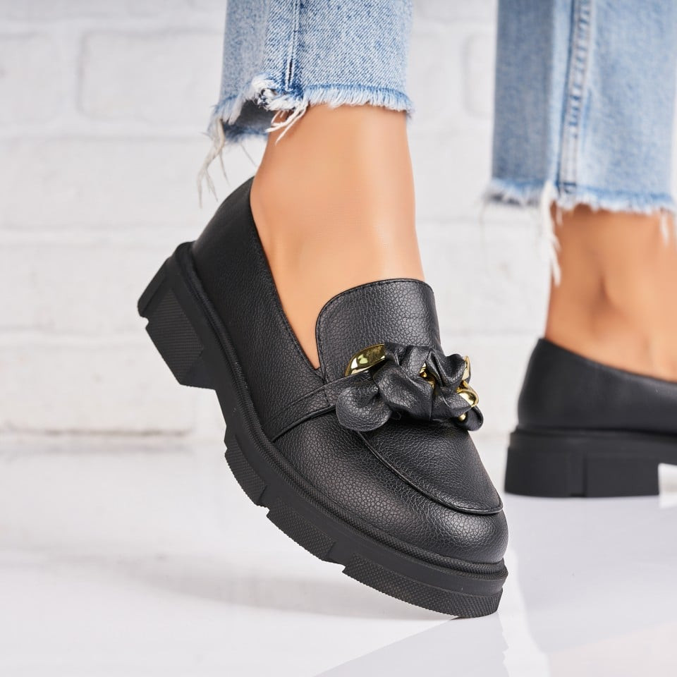 Γυναικεία Casual Παπούτσια Οικολογικό Δέρμα Μαύρο Irish A4708
