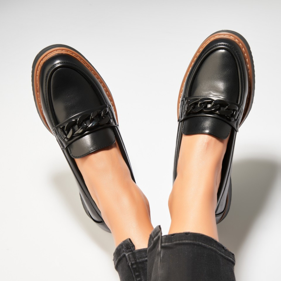 Γυναικεία Casual Παπούτσια Οικολογικό Δέρμα Μαύρο Sherin A6975