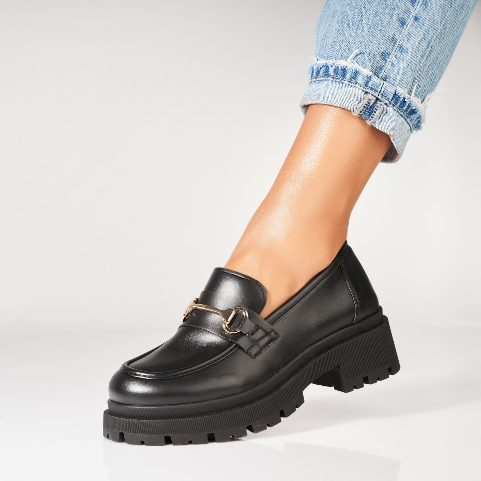 Γυναικεία Casual Παπούτσια Οικολογικό Δέρμα Μαύρο Yakira A7323