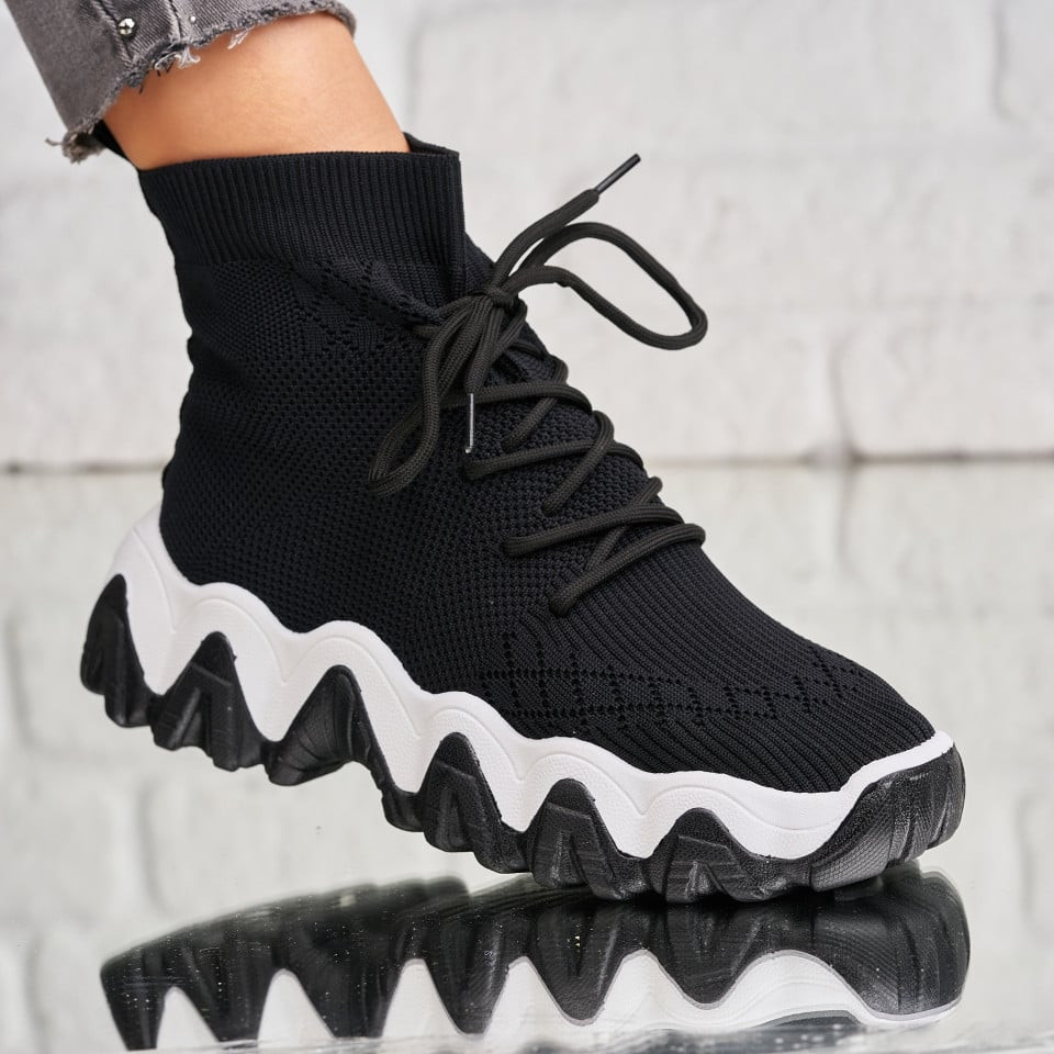 Γυναικεία sneakers Ύφασμα Μαύρο Gurbina