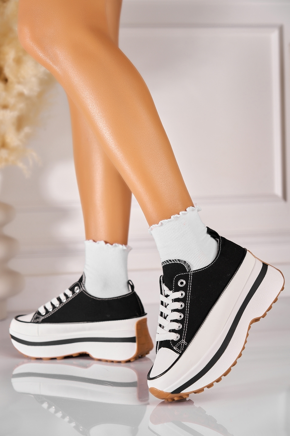 Γυναικεία sneakers Ύφασμα Μαύρο Joline
