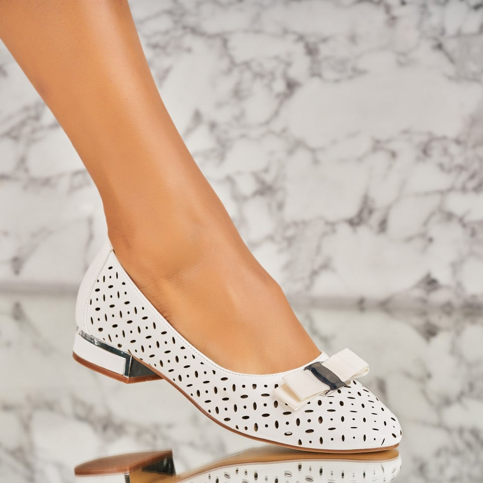 Γυναικεία Παπούτσια με Τακούνι Οικολογικό Δέρμα Άσπρο Fatouma A4217