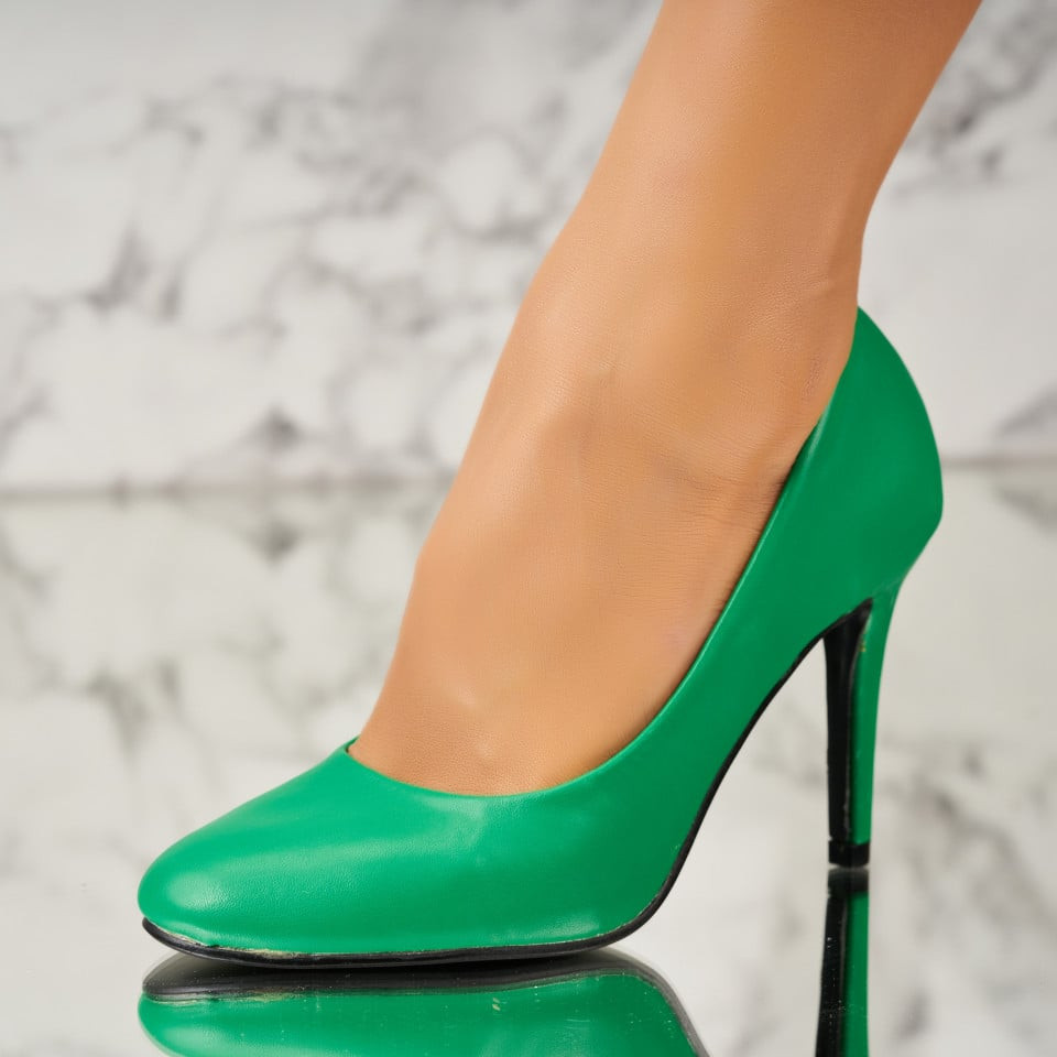 Γυναικεία Παπούτσια με Τακούνι Οικολογικό Δέρμα Πράσινο Isella2 A3693