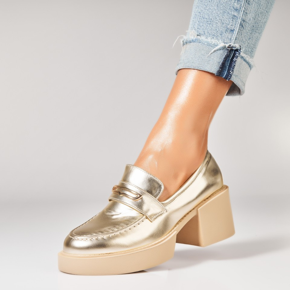 Γυναικεία Casual Παπούτσια Οικολογικό Γυαλισμένο Δέρμα Χρυσό Sargun