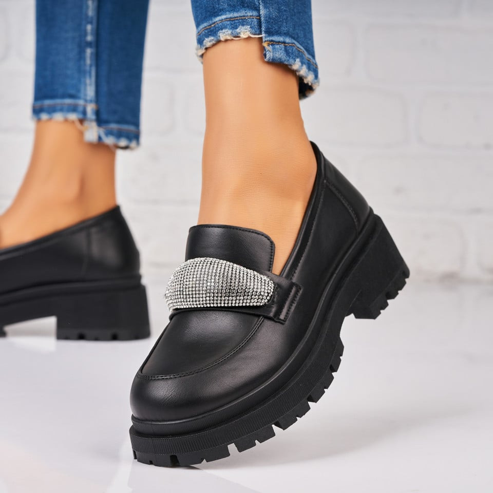 Γυναικεία Casual Παπούτσια Οικολογικό Δέρμα Μαύρο Portia A3841