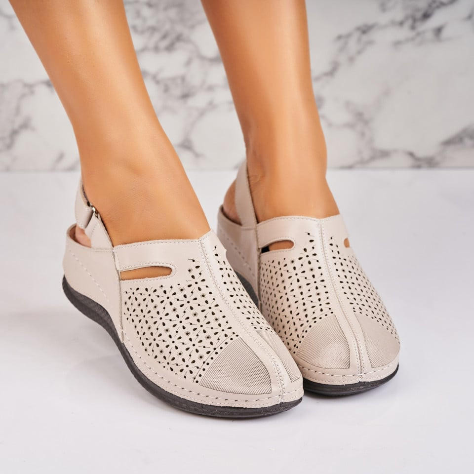 Γυναικεία Casual Παπούτσια Οικολογικό Δέρμα Μπεζ Omaira A4240