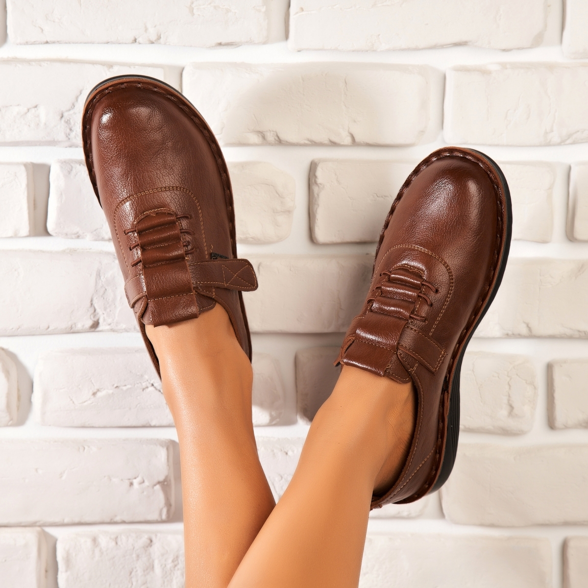 Γυναικεία Casual Παπούτσια Οικολογικό Δέρμα Camel Odette