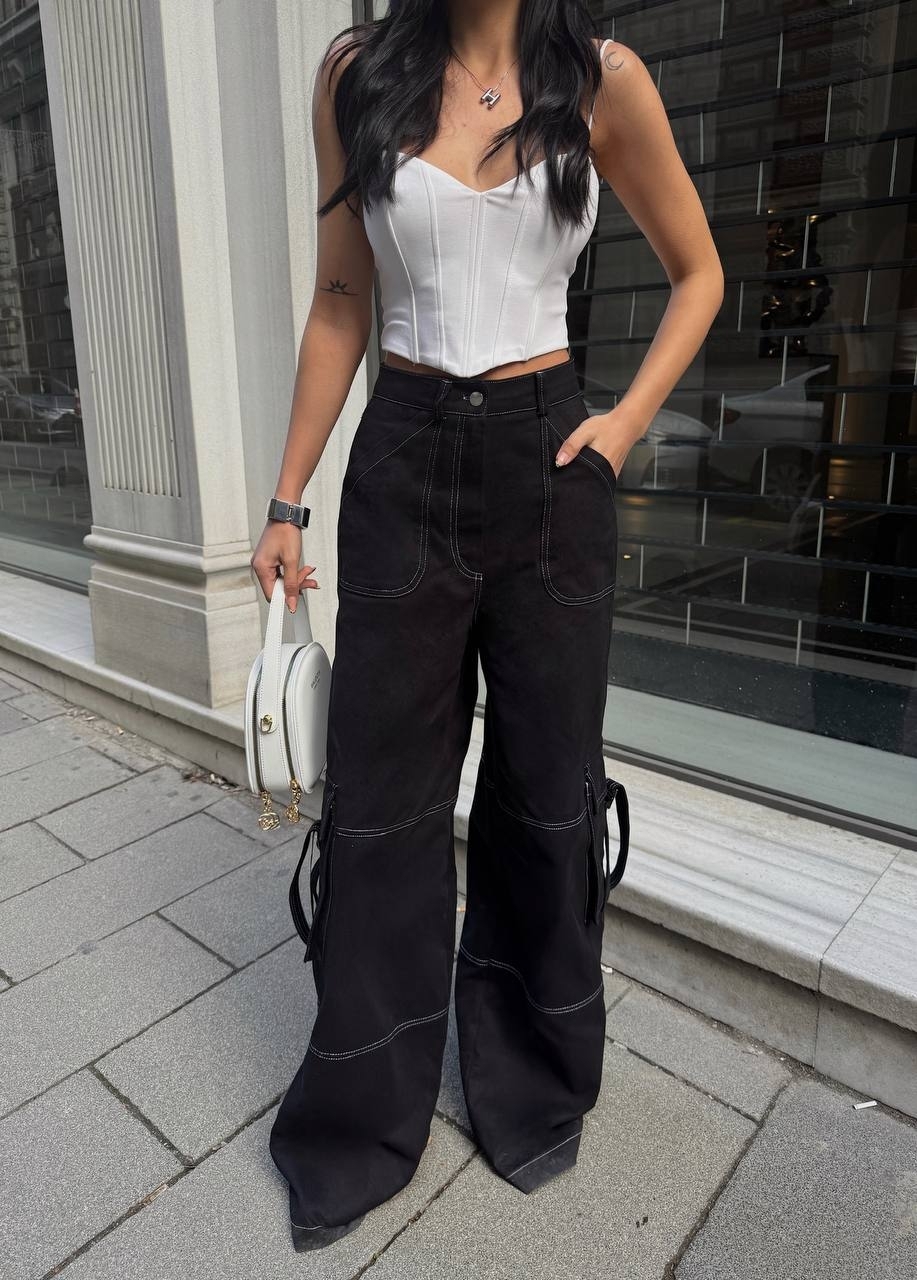 Γυναικείο τζιν Oversize Μαύρο Izabella