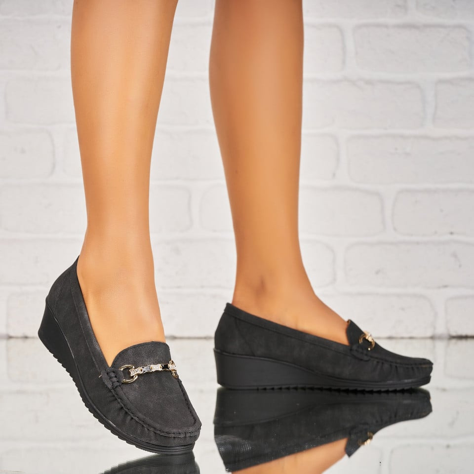 Γυναικεία Casual Παπούτσια Οικολογικό Γυαλισμένο Δέρμα Μαύρο Jaskira A4227