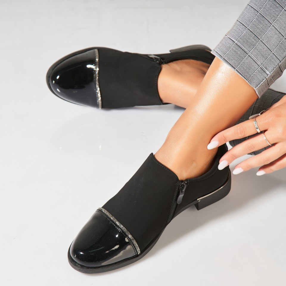 Γυναικεία Casual Παπούτσια Οικολογικό Γυρισμένο Δέρμα Μαύρο Aasiya