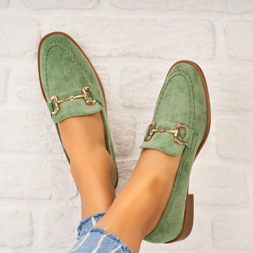 Γυναικεία Casual Παπούτσια Οικολογικό Γυρισμένο Δέρμα Πράσινο Airiz A5321