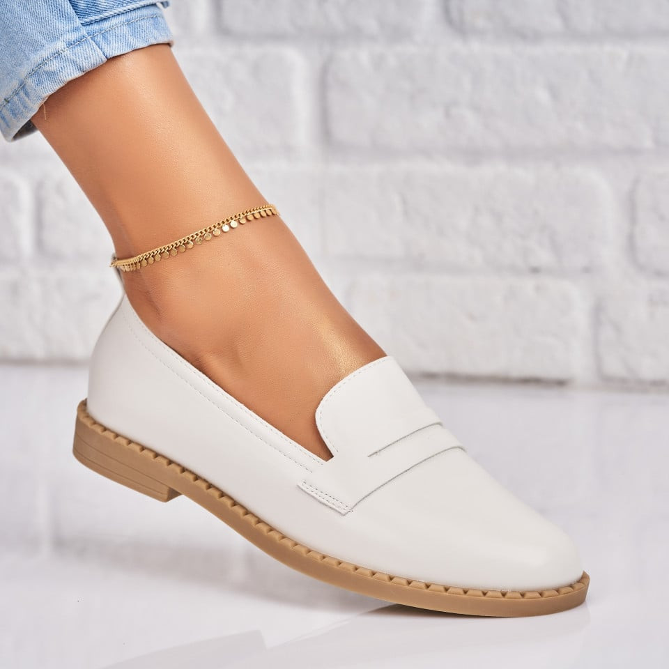 Γυναικεία Casual Παπούτσια Οικολογικό Δέρμα Άσπρο Sanya A1746