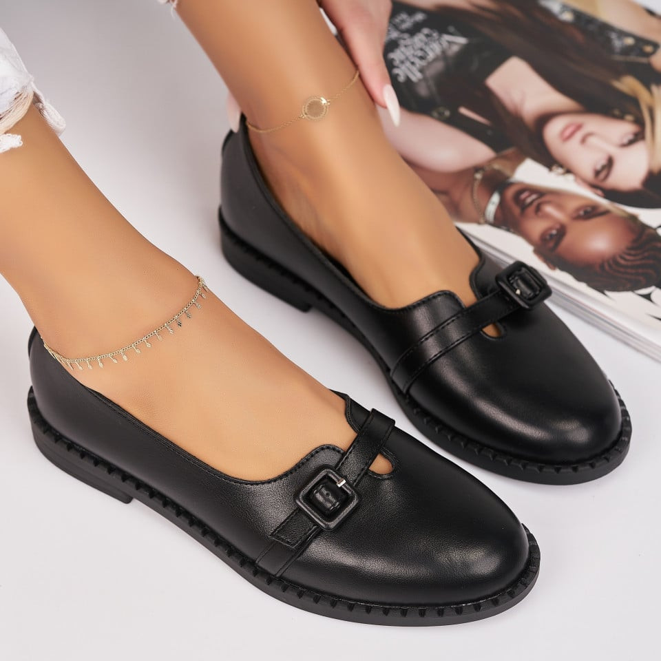 Γυναικεία Casual Παπούτσια Οικολογικό Δέρμα Μαύρο Jolie A1708