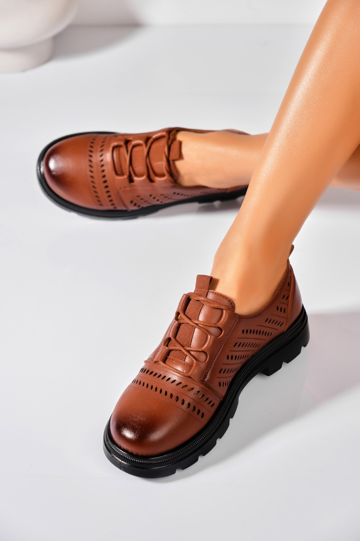 Γυναικεία Casual Παπούτσια Οικολογικό Δέρμα Camel Raley