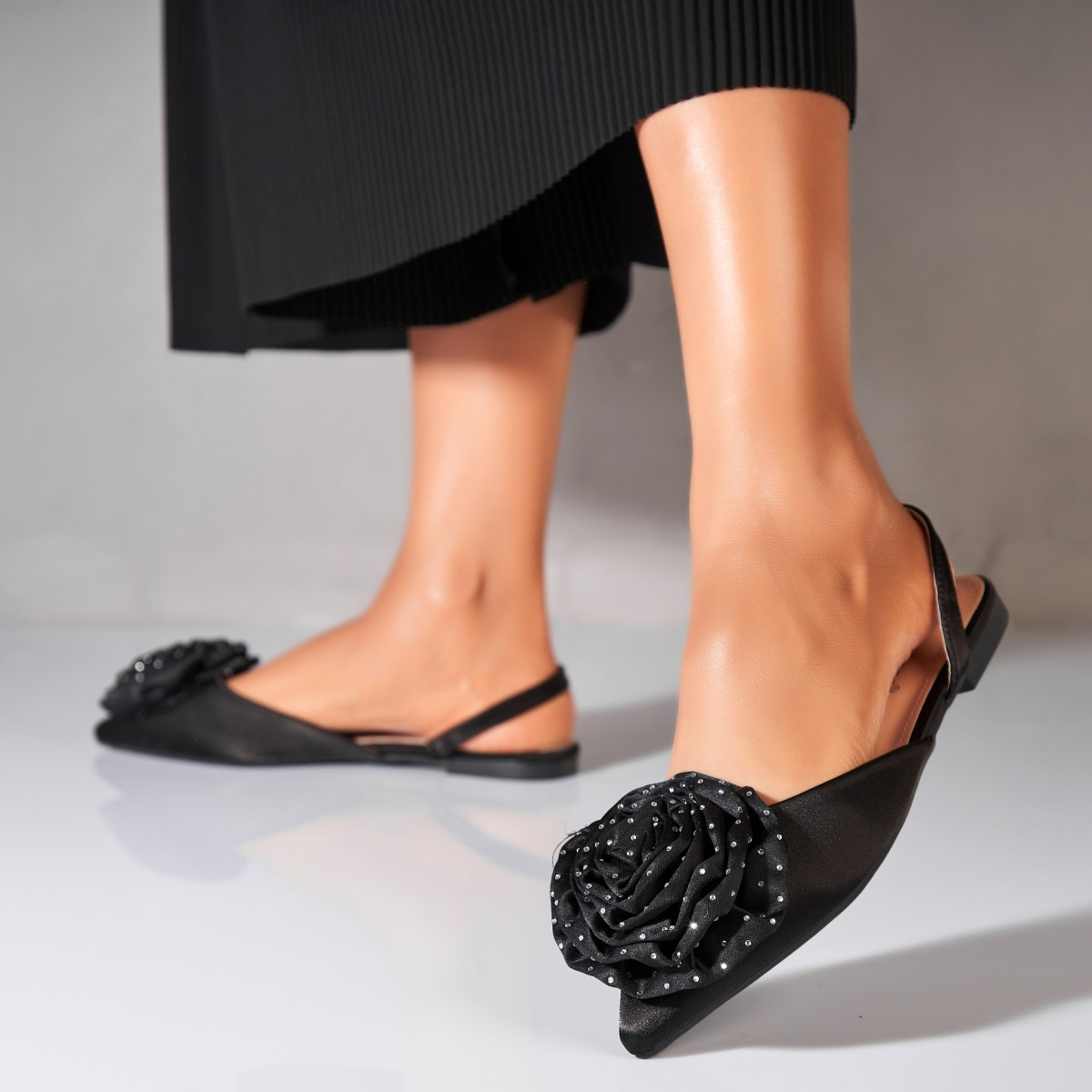 Γυναικεία Casual Παπούτσια Satin Μαύρο Nikola