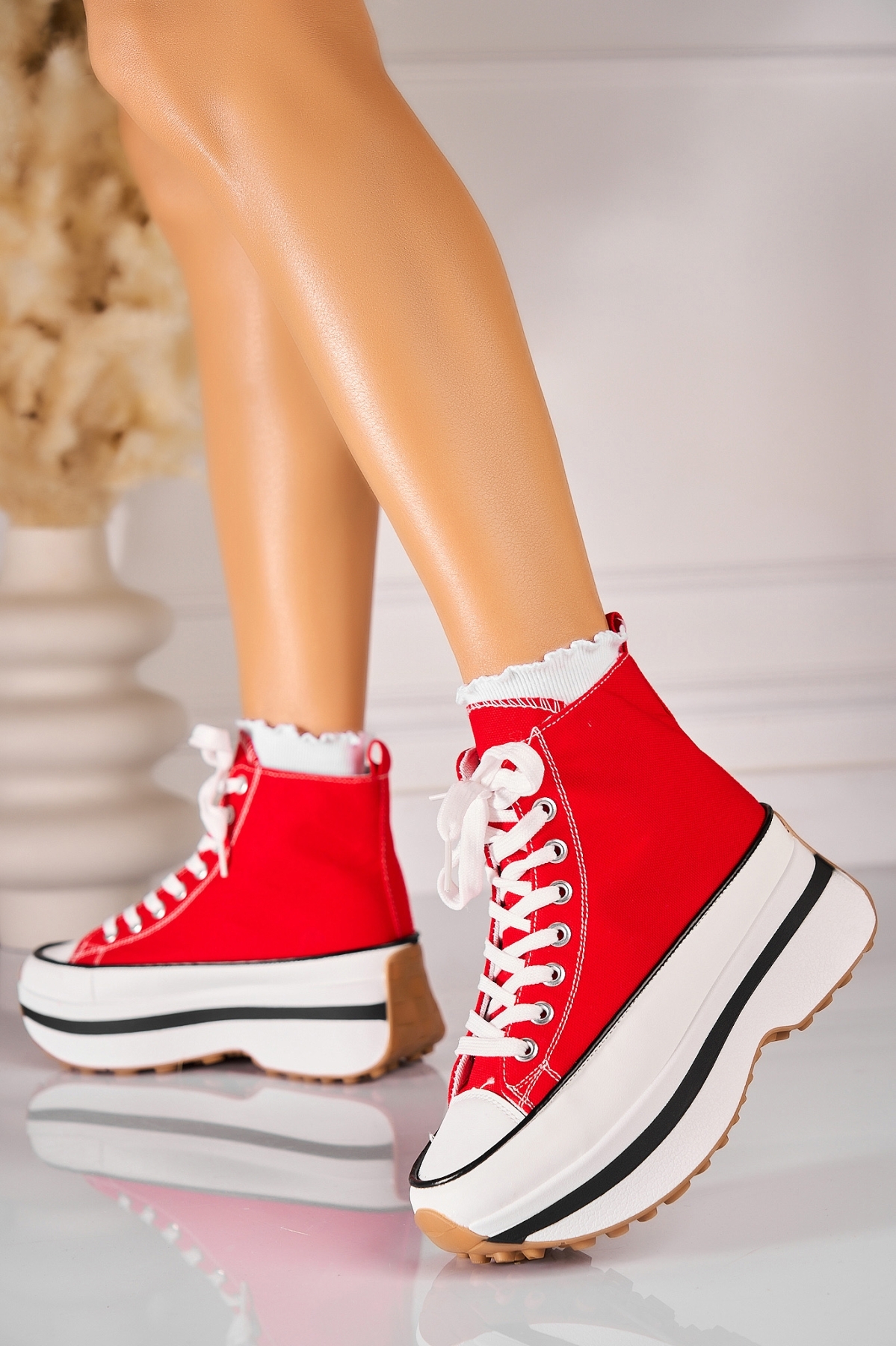 Γυναικεία sneakers Ύφασμα Κόκκινο Dekota