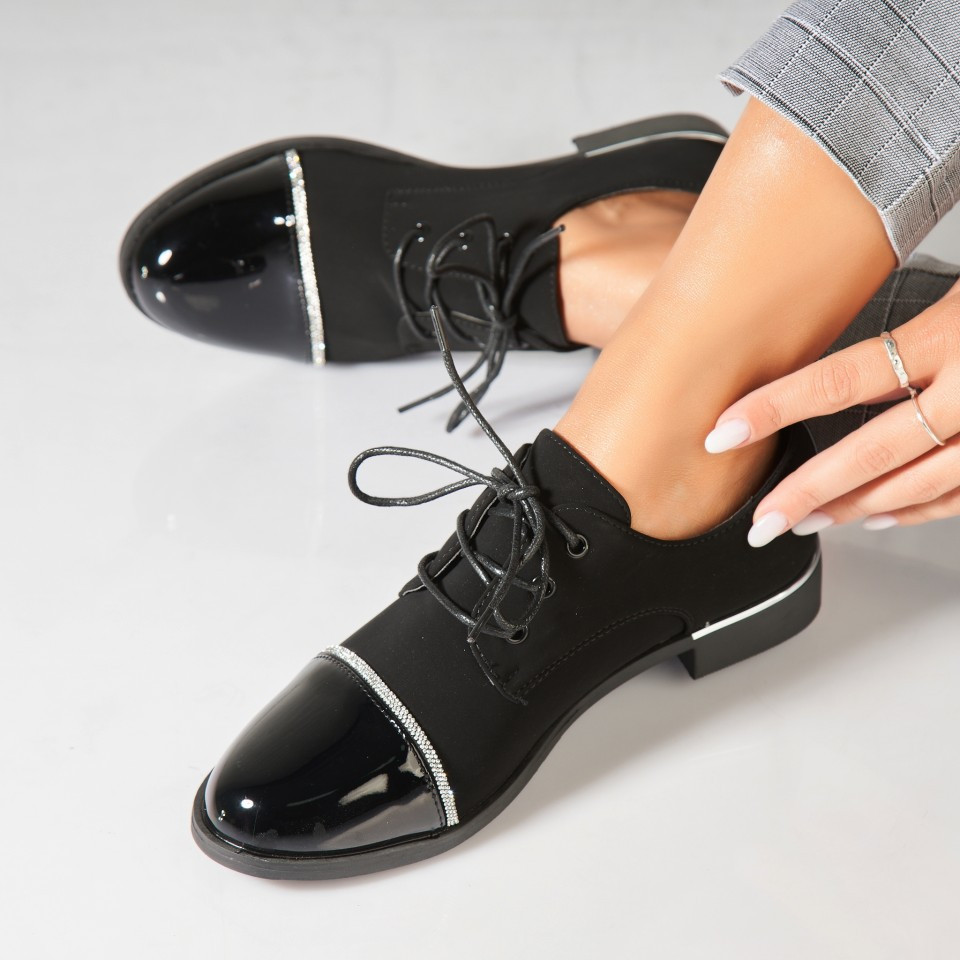 Γυναικεία Casual Παπούτσια Οικολογικό Γυρισμένο Δέρμα Μαύρο Maysa A6909