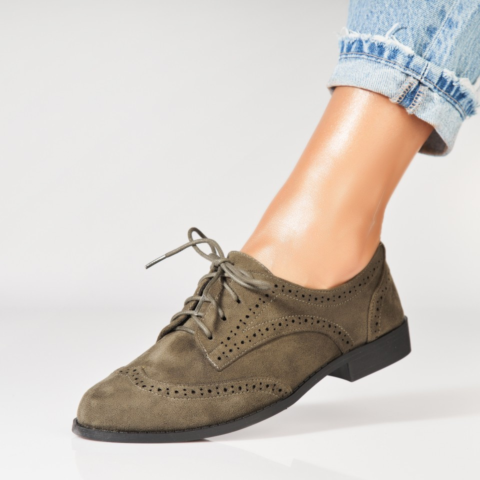 Γυναικεία Casual Παπούτσια Οικολογικό Γυρισμένο Δέρμα Πράσινο Trina2 A7307
