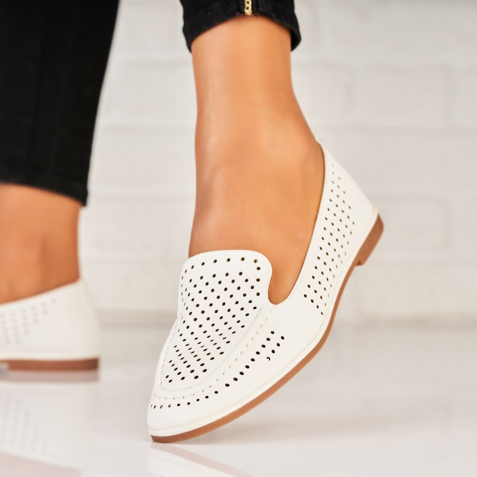 Γυναικεία Casual Παπούτσια Οικολογικό Δέρμα Άσπρο Alarra A5800