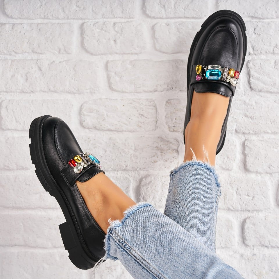 Γυναικεία Casual Παπούτσια Οικολογικό Δέρμα Μαύρο Lazera A4711