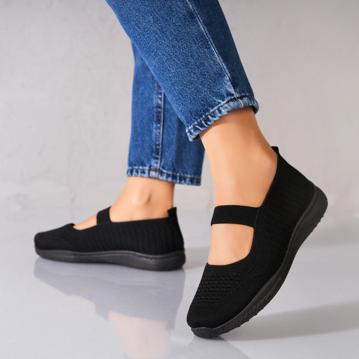 Γυναικεία Casual Παπούτσια Ύφασμα Μαύρο Lynna