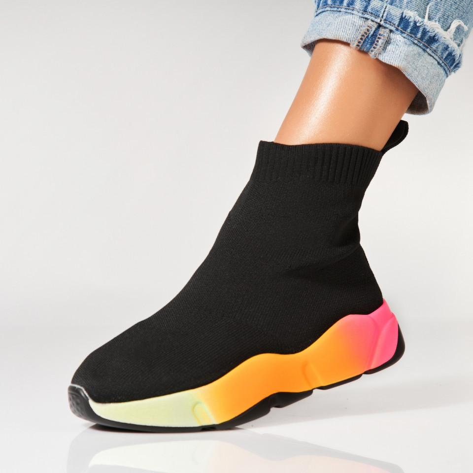 Γυναικεία sneakers Ύφασμα Μαύρο Kaya2