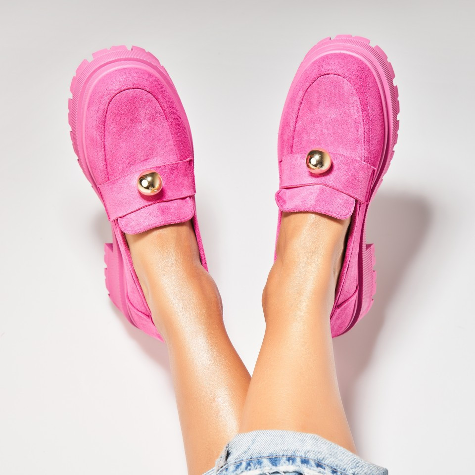 Γυναικεία Casual Παπούτσια Οικολογικό Γυρισμένο Δέρμα Ροζ Dalaa
