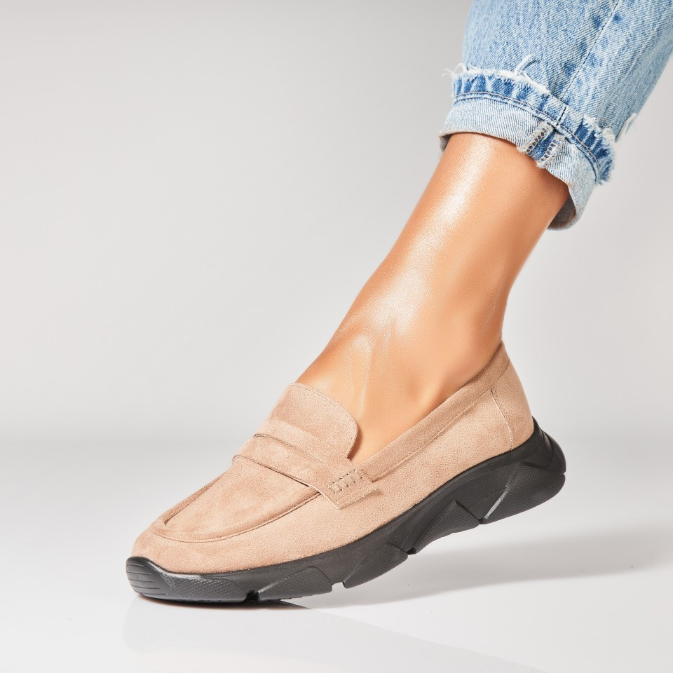 Γυναικεία Casual Παπούτσια Οικολογικό Γυρισμένο Δέρμα Χάκι Hudsyn A7278
