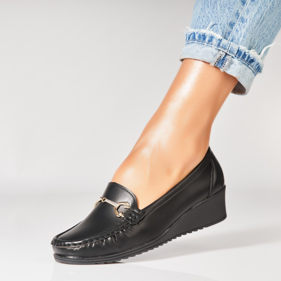 Γυναικεία Casual Παπούτσια Οικολογικό Δέρμα Μαύρο Aanya A7247