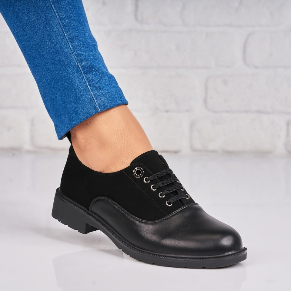 Γυναικεία Casual Παπούτσια Οικολογικό Δέρμα Μαύρο Finlei A4390