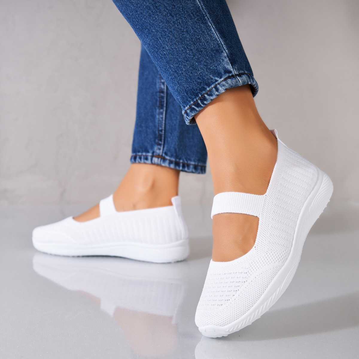 Γυναικεία Casual Παπούτσια Ύφασμα Άσπρο Lynna