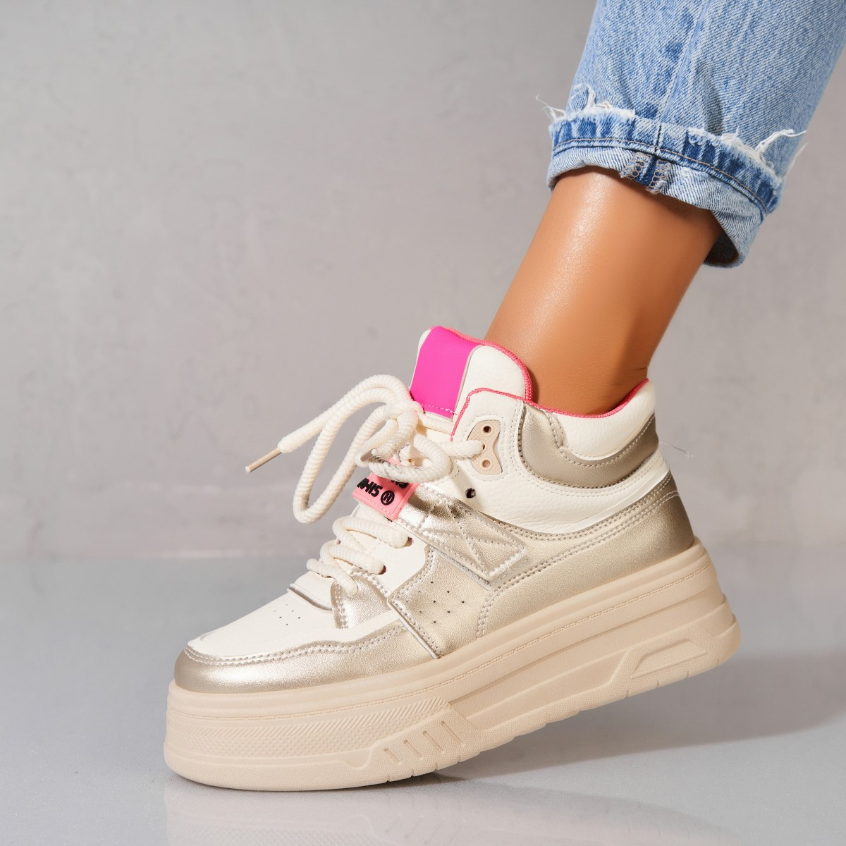 Γυναικεία sneakers Οικολογικό Δέρμα Ροζ Jazai