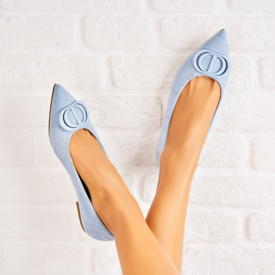 Γυναικεία Casual Παπούτσια Οικολογικό Γυρισμένο Δέρμα Γαλάζιο Ceejay A5235