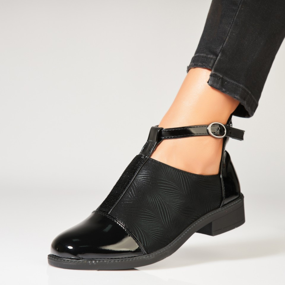 Γυναικεία Casual Παπούτσια Οικολογικό Γυρισμένο Δέρμα Μαύρο Alison3 A7015